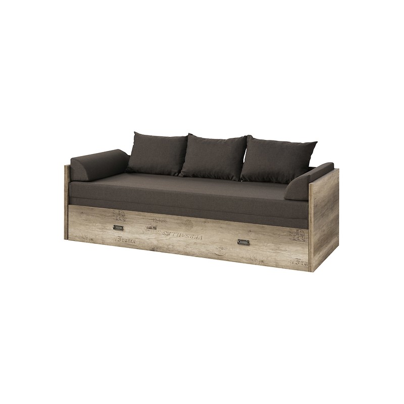 Łóżko 80/160 LOZ/80/160 Malcolm Black Red White