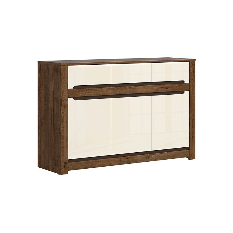 Komoda Ruso KOM3D3S Black Red White