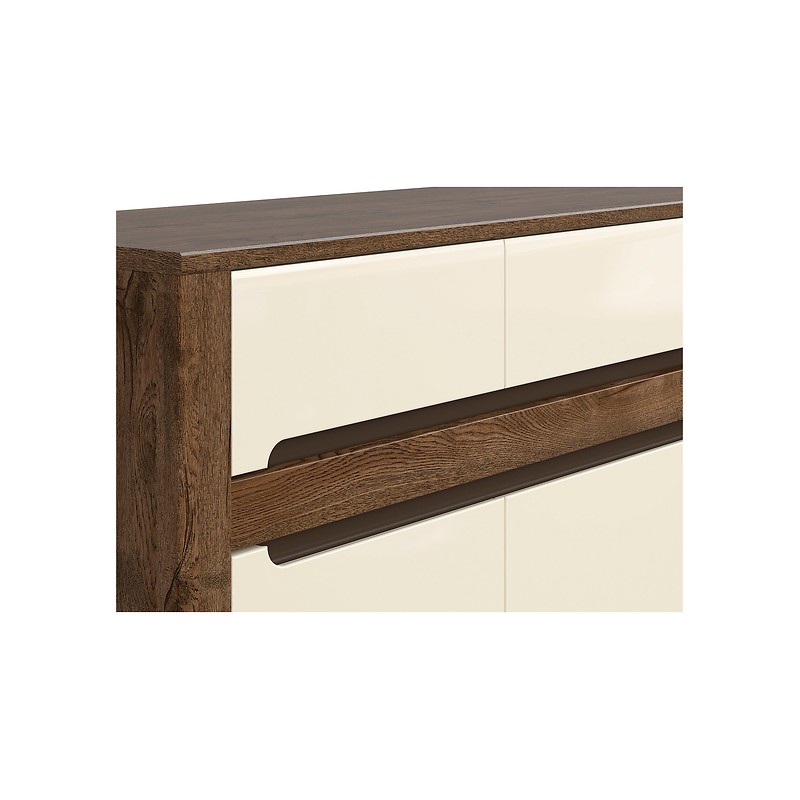 Komoda Ruso KOM3D3S Black Red White