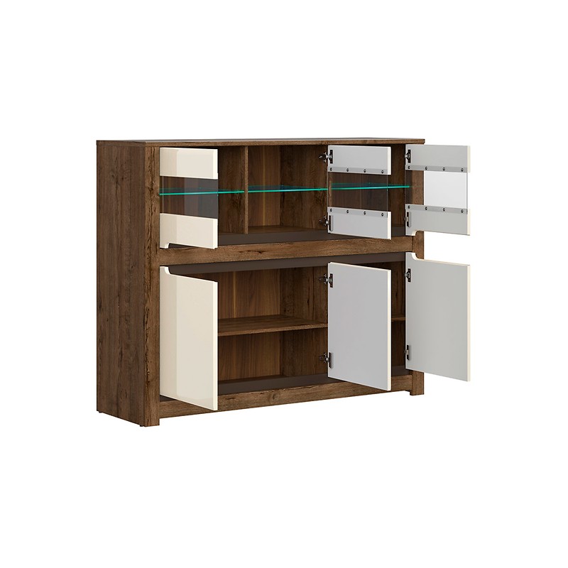 Witryna Ruso KOM3W3D Black Red White