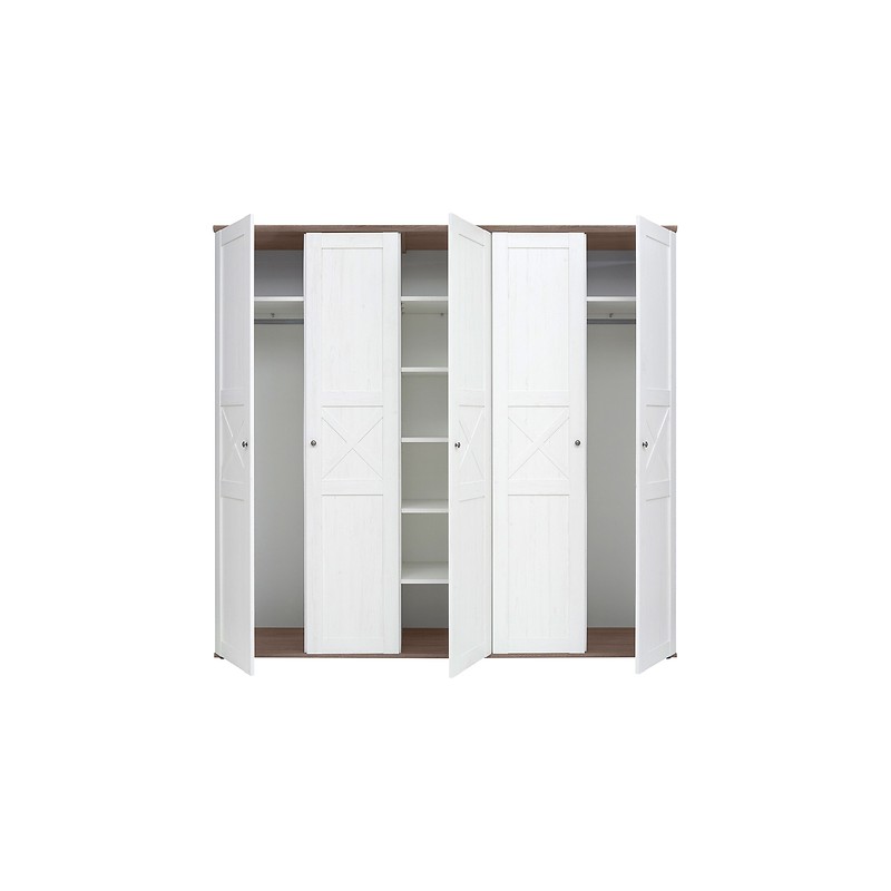 Szafa Stockholm SZF5D/23/24 Black Red White