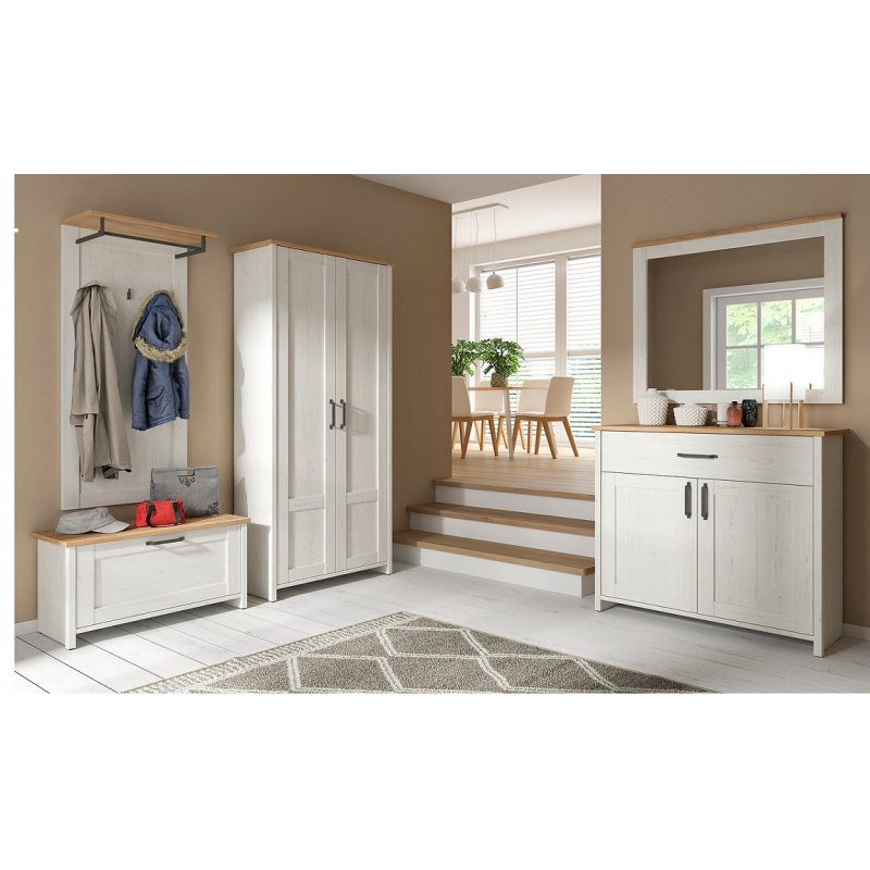 Komoda Loksa KOM1D4S Black Red White