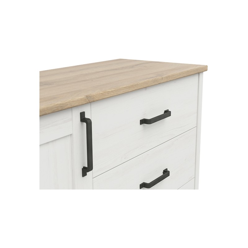 Komoda Loksa KOM1D4S Black Red White