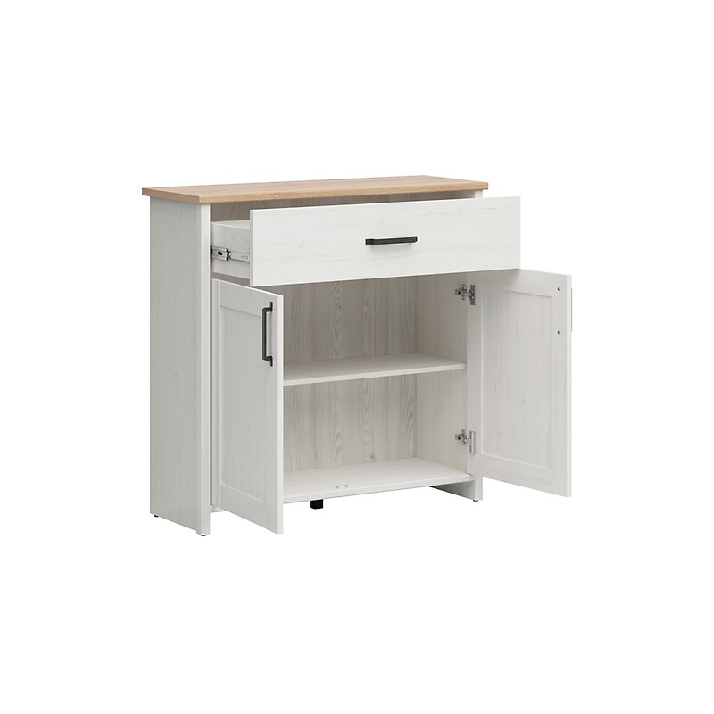 Komoda Loksa KOM2D1S Black Red White