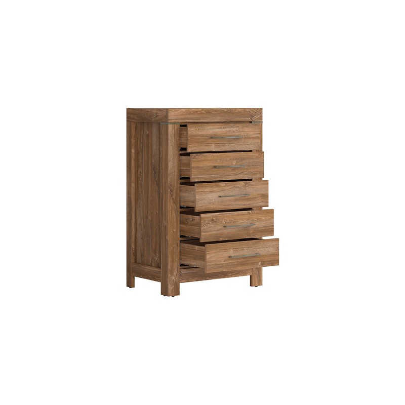 Komoda Gent 5S Black Red White