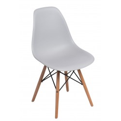 Krzesło P016W PP light grey, drewniane nogi