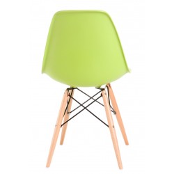 Krzesło P016W PP zielone, drewniane nogi