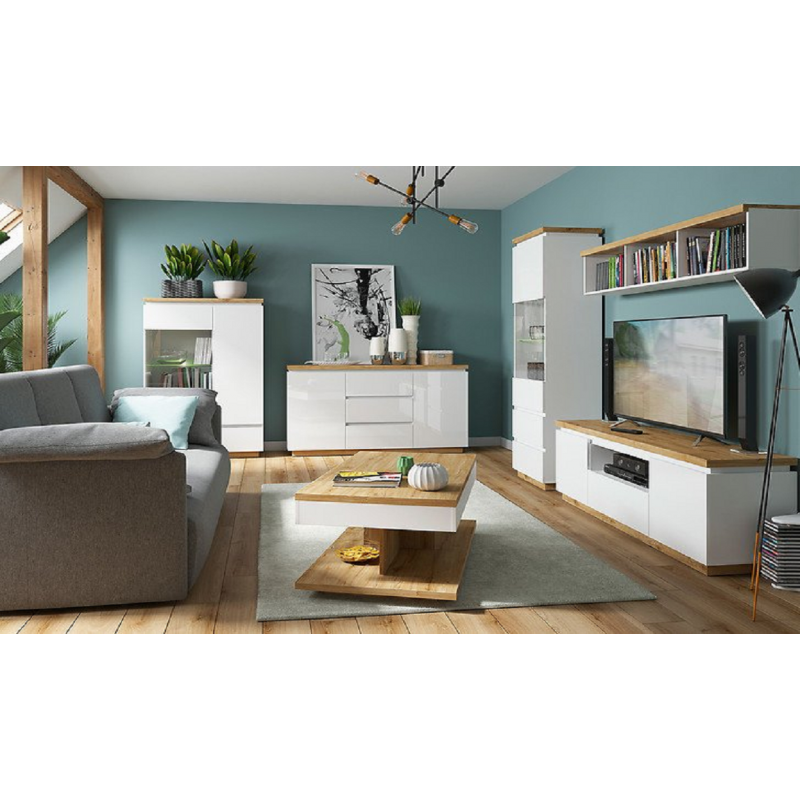 Komoda Erla KOM1D3S Black Red White