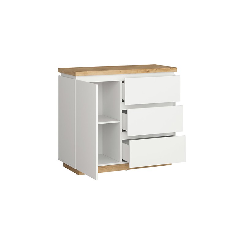 Komoda Erla KOM1D3S Black Red White