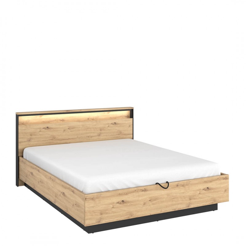 Łóżko oświetleniem Quant QS-02 (180) Lenart