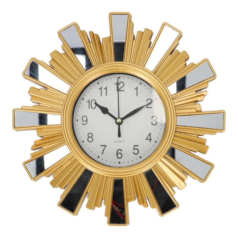 Zegar ścienny Raggio 3 złoto-srebnry