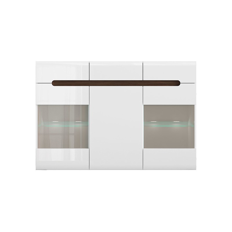 Komoda Azteca Trio 2W1D3S Black Red White