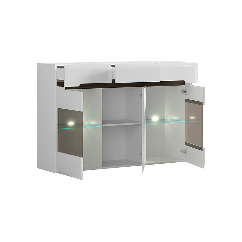 Komoda Azteca Trio 2W1D3S Black Red White