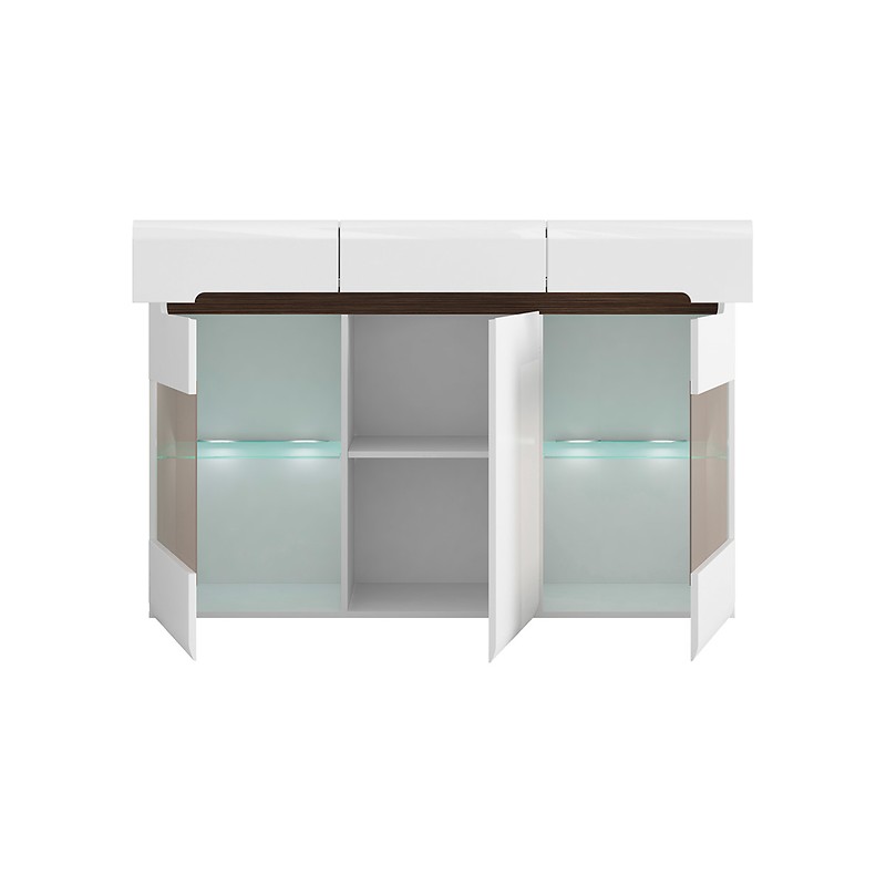 Komoda Azteca Trio 2W1D3S Black Red White