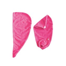 Ręcznik z mikrofibry na włosy różowy