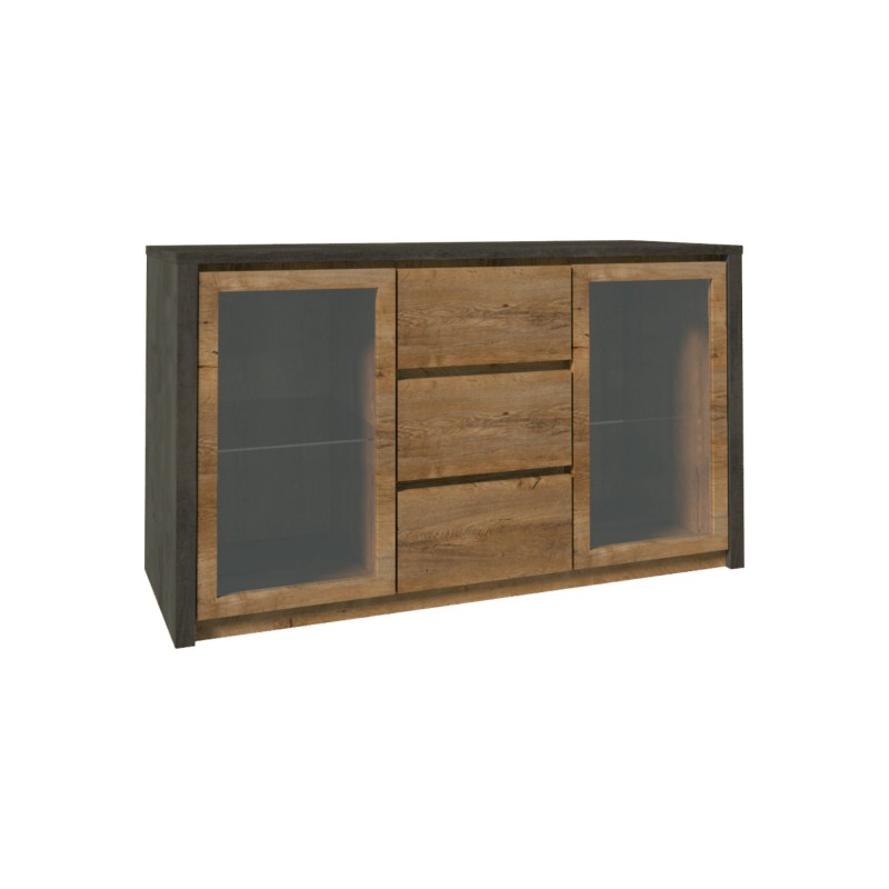 Komoda Montana K2D Gała Meble dąb lefkas / smooth grey Komoda Montana K2D Gała Meble dąb lefkas / smooth grey