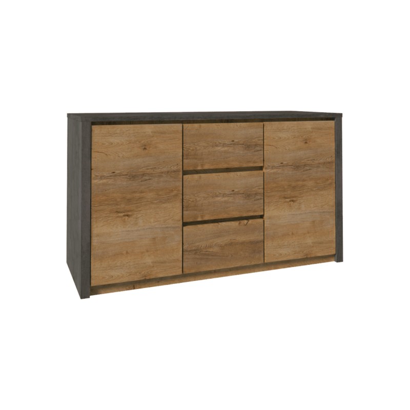 Komoda Montana K2DP Gała Meble dąb lefkas / smooth grey Komoda Montana K2DP Gała Meble dąb lefkas / smooth grey