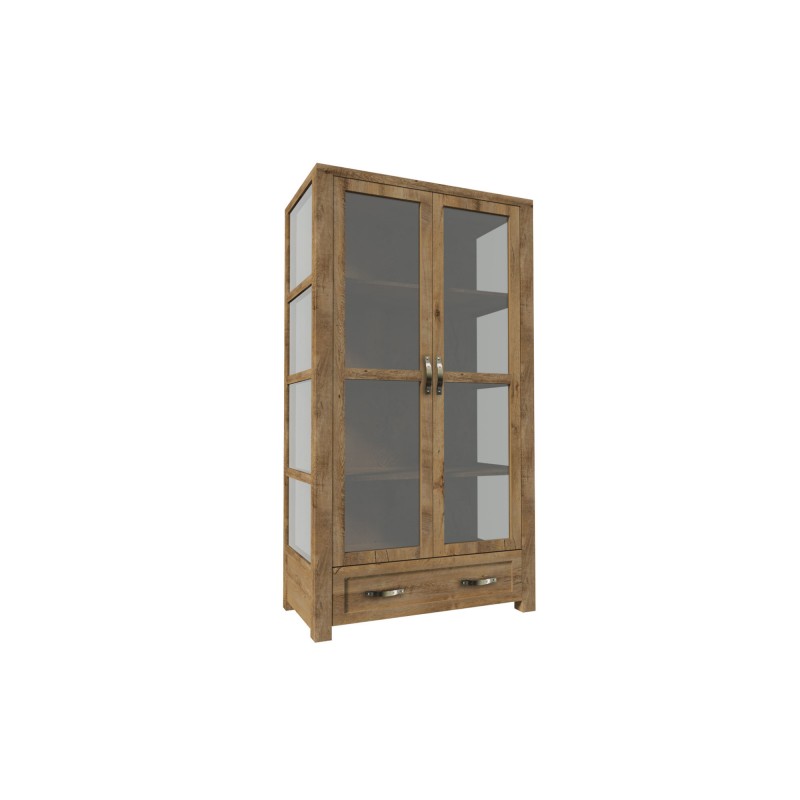 Witryna Nevada W2D Gała Meble dąb lefkas Witryna Nevada W2D Gała Meble dąb lefkas