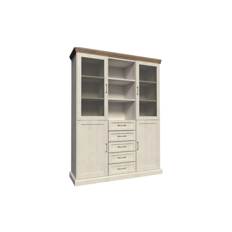 Witryna Royal W2D Gała Meble sosna nordycka / dąb dziki