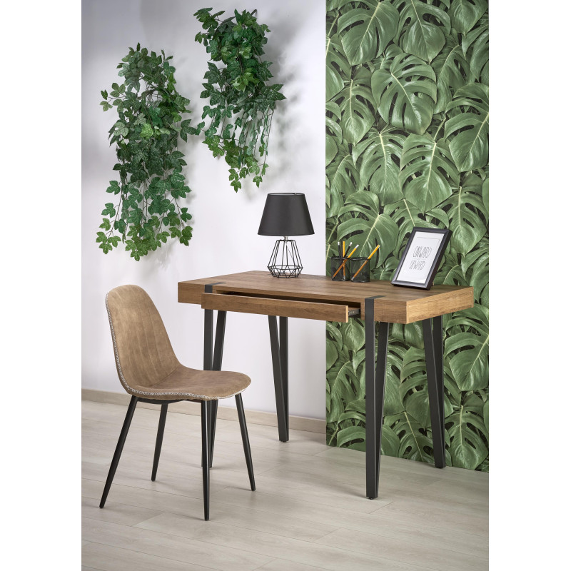 B39 biurko czarny / orzech miodowy (1p 1szt)