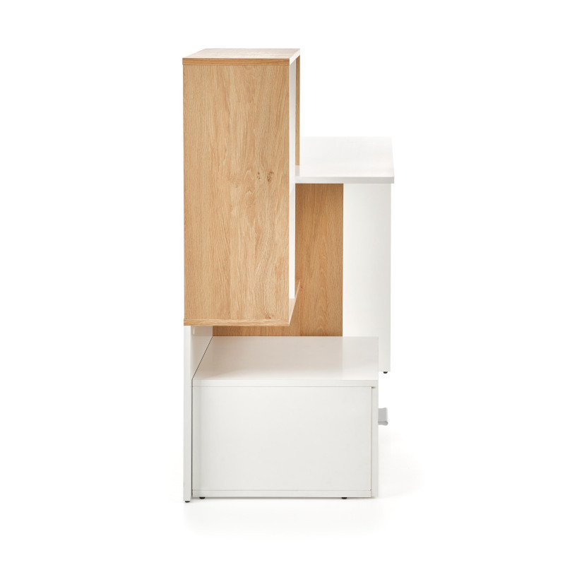 GROSSO biurko dąb złoty / biały (1p 1szt)