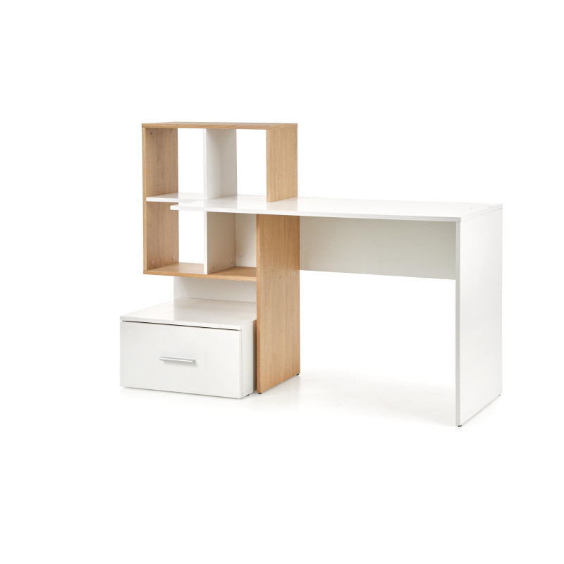 GROSSO biurko dąb złoty / biały (1p 1szt)