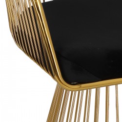 Krzesło Feeny Velvet czarne