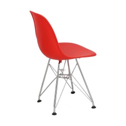 Krzesło JuniorP016 czerwone, chrom. nogi