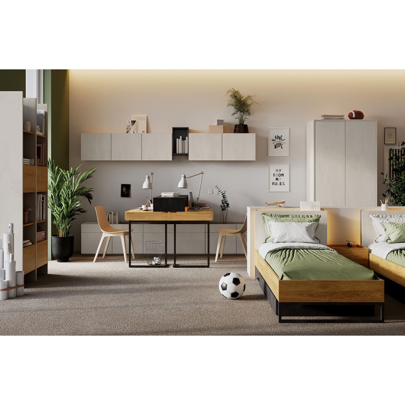 Nowoczesny zestaw do pokoju młodzieżowego Teen Flex SET-06B