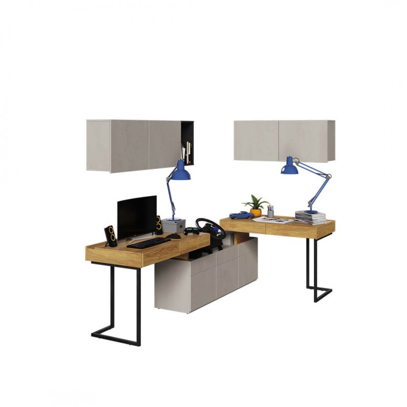 Nowoczesny zestaw do pokoju młodzieżowego Teen Flex SET-08B