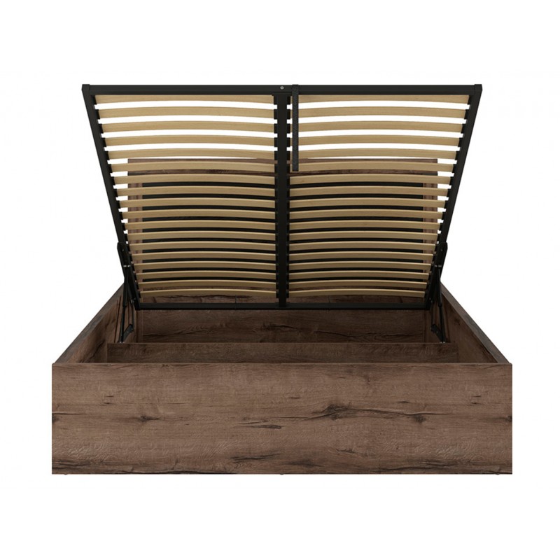 Lóżko z pojemnikiem 160 Balin Meble Black Red White modrzew