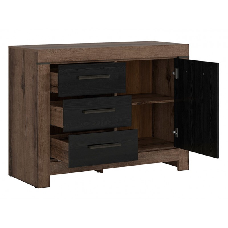 Komoda Balin Meble Black Red White dąb monastery/dąb czarny