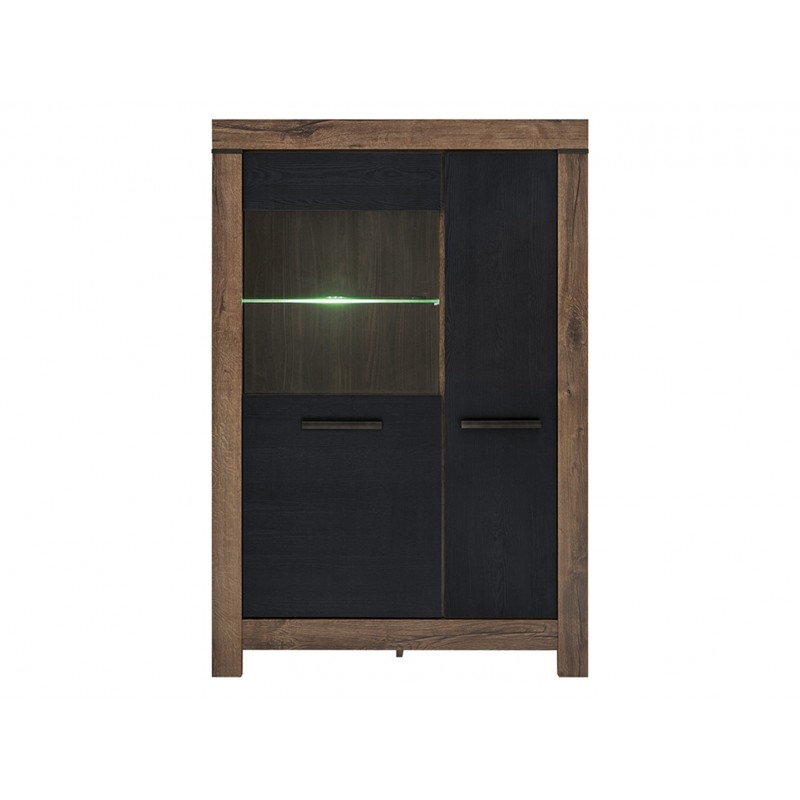 Szafka rtv Balin Meble Black Red White dąb monastery/dąb czarny