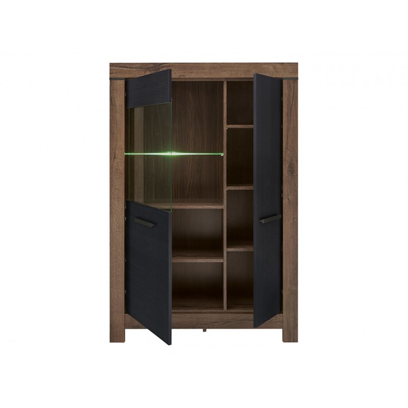 Szafka rtv Balin Meble Black Red White dąb monastery/dąb czarny