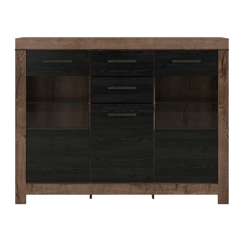 Komoda Balin Meble Black Red White dąb monastery/dąb czarny