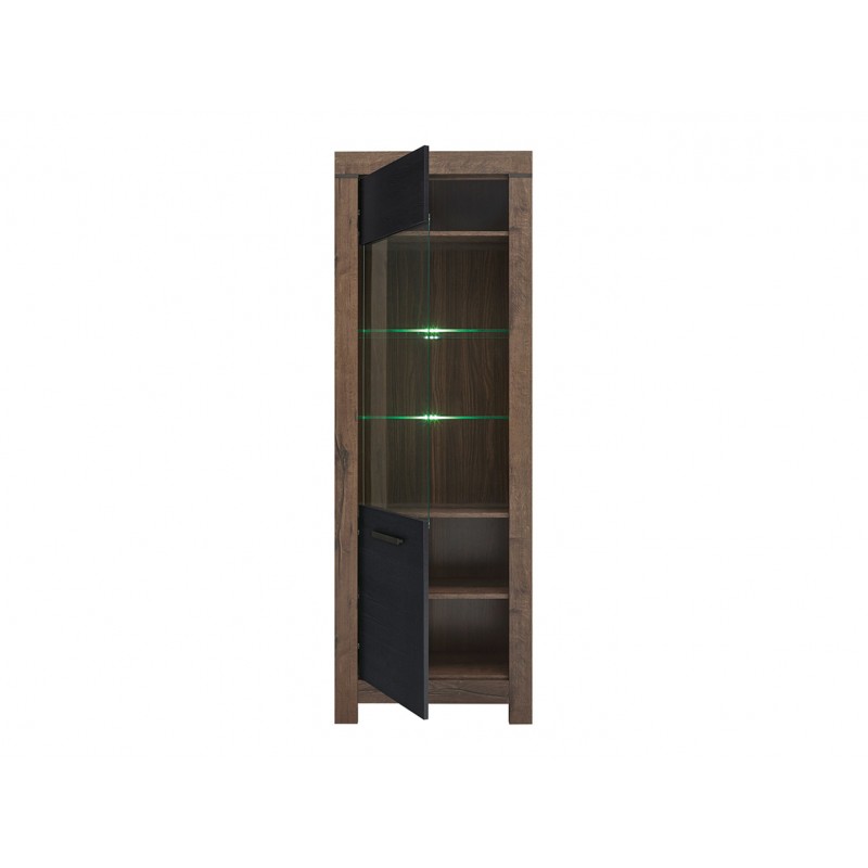 Witryna Balin Meble Black Red White dąb monastery/dąb czarny