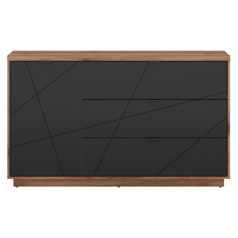Komoda Forn Meble Black Red White dąb delano ciemny/czarny mat