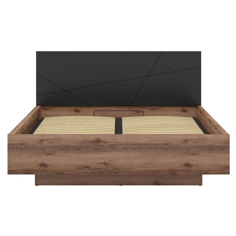 Łóżko 160 z pojemnikiem Forn Meble Black Red White dąb delano