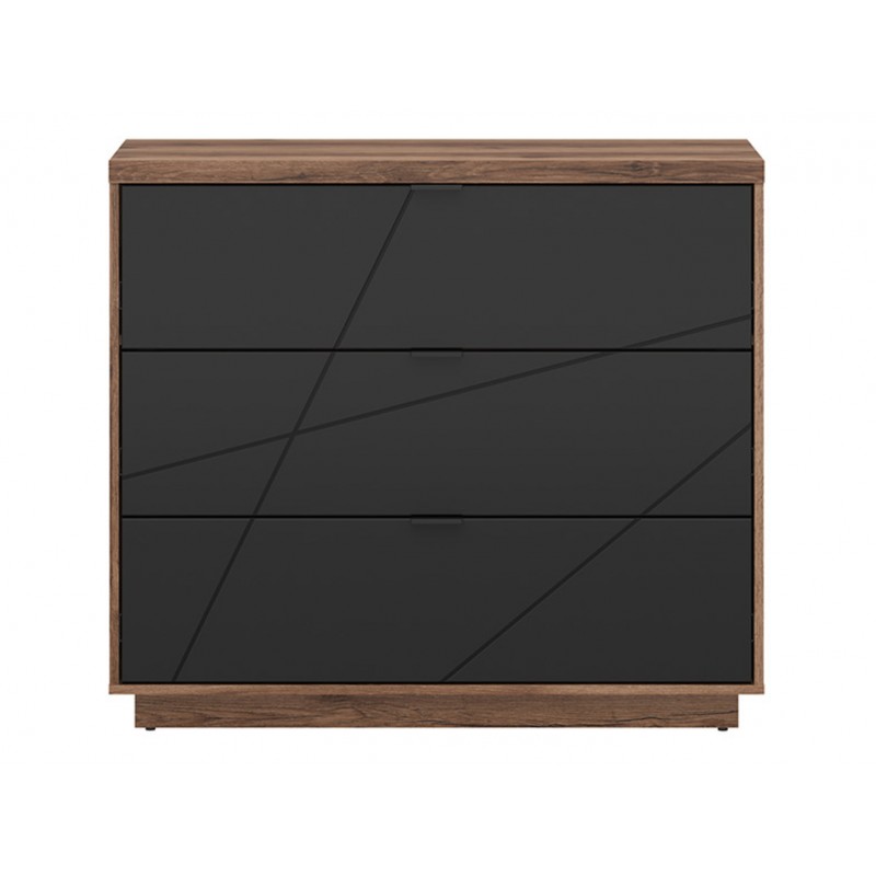 Komoda Forn Meble Black Red White dąb delano ciemny/czarny mat