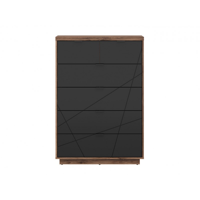 Komoda Forn Meble Black Red White dąb delano ciemny/czarny mat