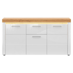 Komoda Horton Meble Black Red White biały/dąb złoty Komoda Horton Meble Black Red White biały/dąb złoty